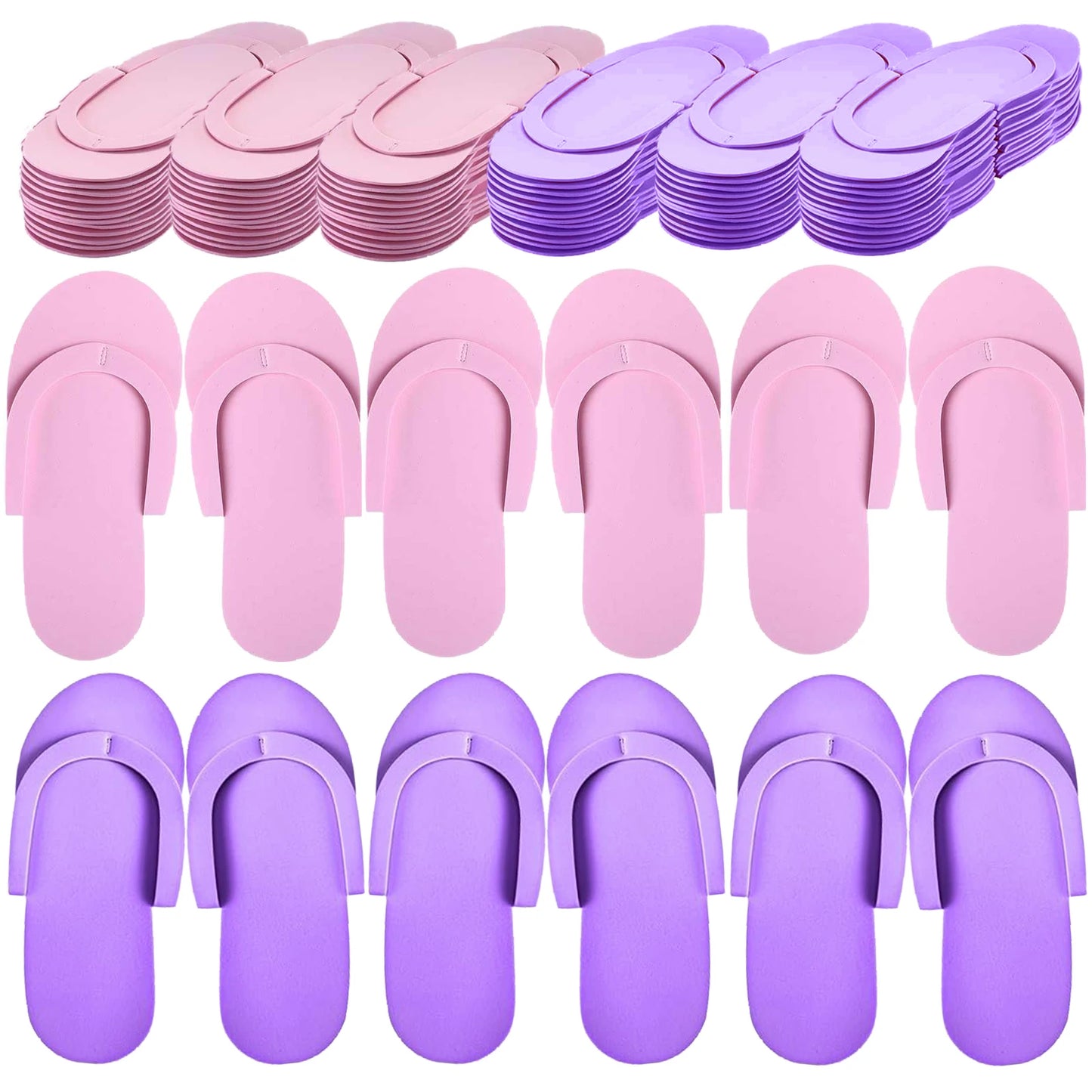 Luxe Disposable Pedicure Slippers – EVA Foam Spa Flip Flops for Salons