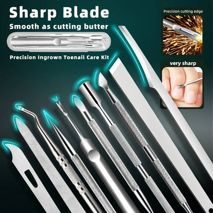 7-in-1 Pro Pedicure Kit | Stainless Steel Callus Remover & Cuticle Pusher | Home Spa & Salon Grade