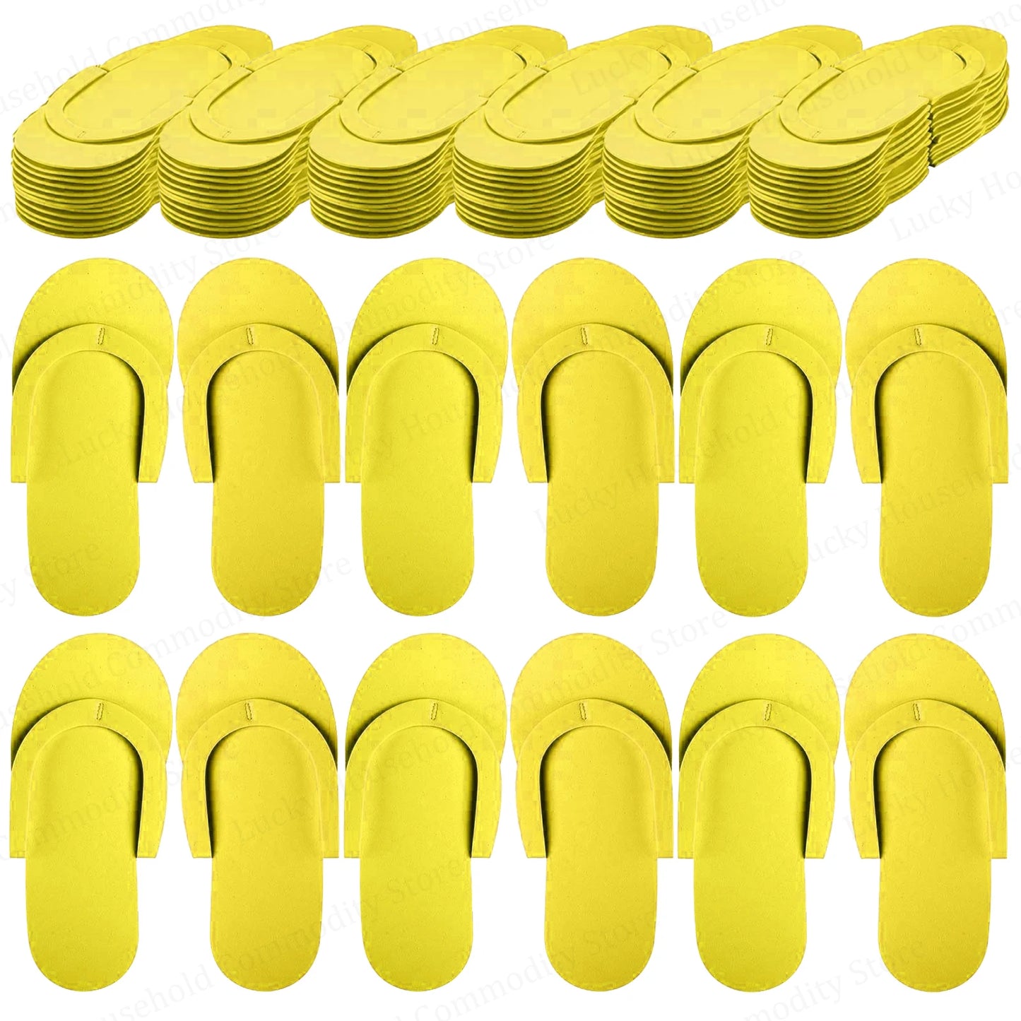 Luxe Disposable Pedicure Slippers – EVA Foam Spa Flip Flops for Salons