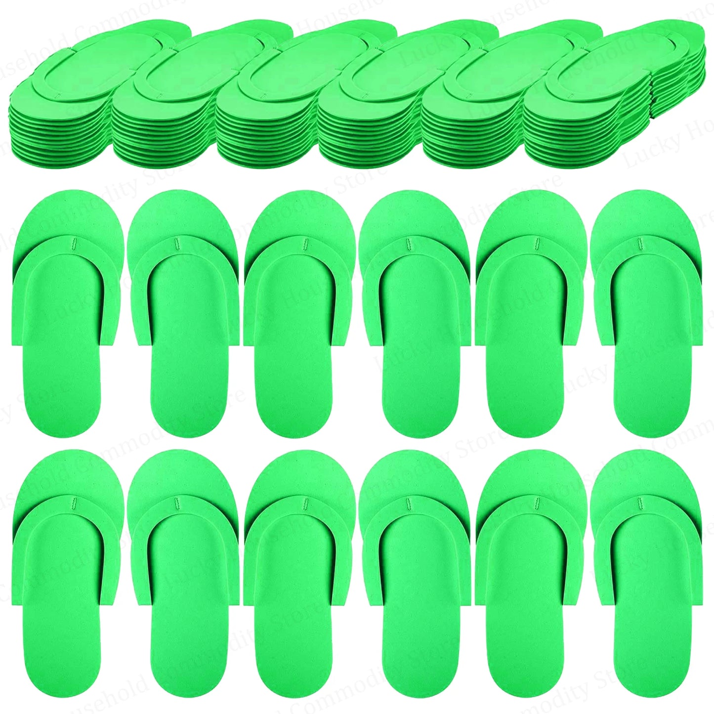 Luxe Disposable Pedicure Slippers – EVA Foam Spa Flip Flops for Salons