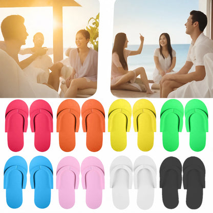 Luxe Disposable Pedicure Slippers – EVA Foam Spa Flip Flops for Salons