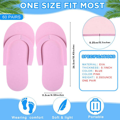 Luxe Disposable Pedicure Slippers – EVA Foam Spa Flip Flops for Salons
